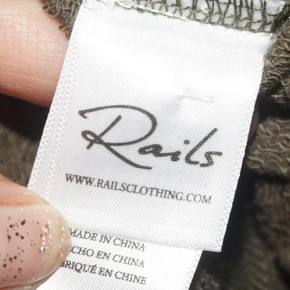 Rails Marlo Olive Flocked Tiger Sweatshirt - Picture 6 of 11